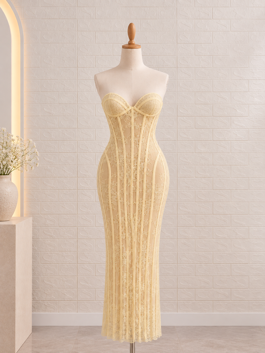 Sienna Dress ( soft yellow )